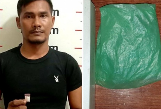 Tersangka Dheta Rukmana alias Deta yang ditangkap Polsek Pangkalan Susu Langkat,